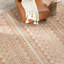 Walter Geometric Handwoven Terracotta/Natural Area Rug-320881450