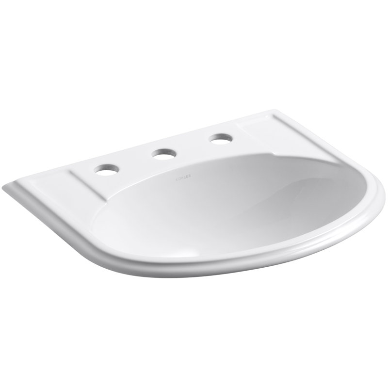 Lavabo de salle de bain en U Devonshire, Blanc
