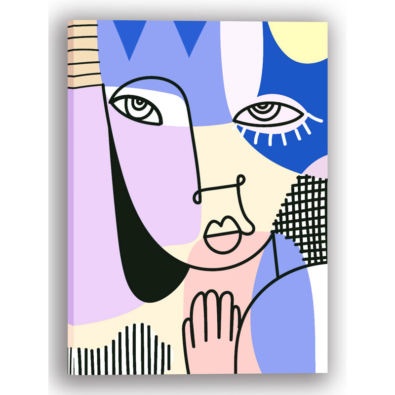 Contemporary Contemporary Abstract - Art mural sur toile tendue, H 48 po x l 36 po x P 1,5 po