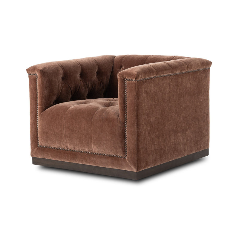 Maxx Swivel Chair, Amici Tobacco Velvet