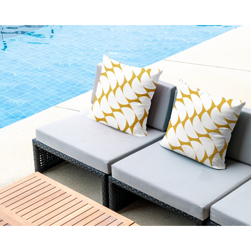 Coussin Piers, L 19 po x H 19 po, Jaune