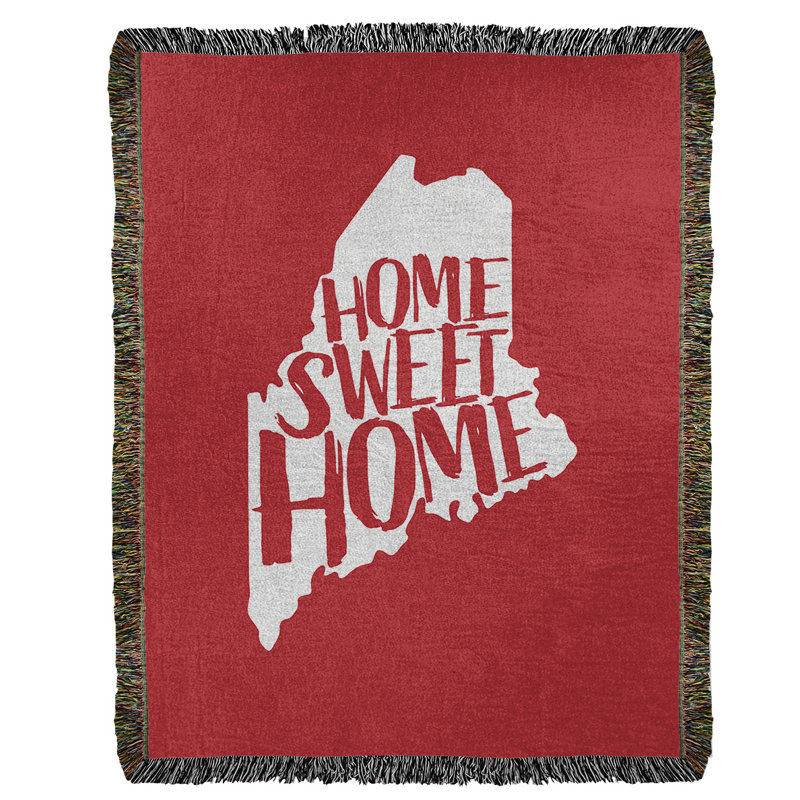 Jeté en coton tissé pour le maine doux home, l 60 po x L 80 po, Rouge