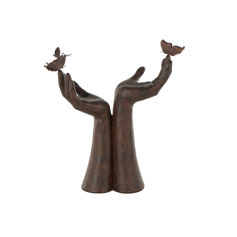 Sculpture Cole and Grey Polystone Raised Hands