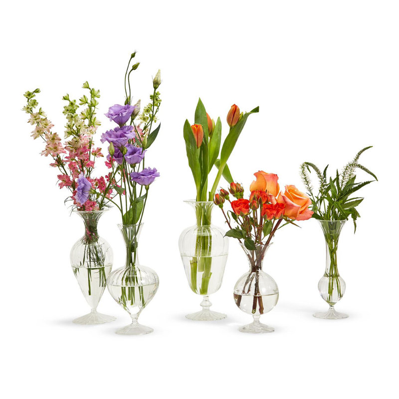 Ensemble de 5 vases cannelés Mila