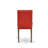 5 Piece Dining Table Set Includes a Rectangle Wooden Table with Butterfly Leaf and 4 Firebrick Red Faux Leather Chairs, Mahogany