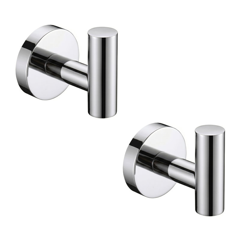 Wall Mounted Towel Hooks Bathroom Towel Hooks, Polished Chrome, 2