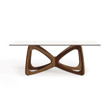 Butterfly Dining Glass Top Table