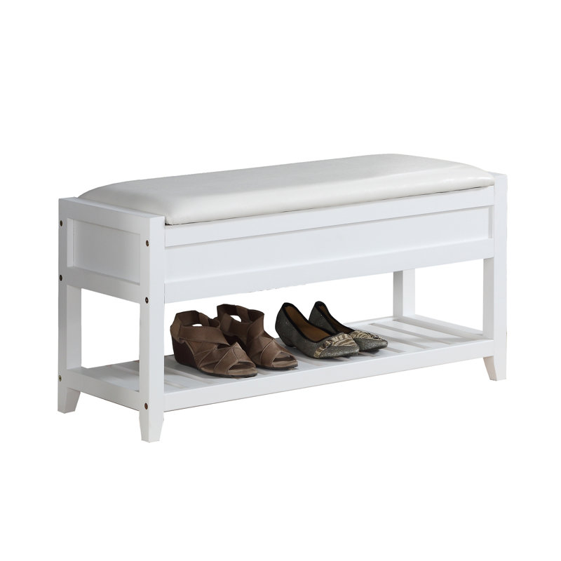 Bench with Shoe Storage White