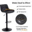 Swivel Upholstered Adjustable Height Counter Stool with Metal Frame-94667288