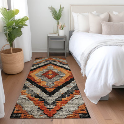 Tapis terre cuite lavable à la machine intérieur / extérieur Xhevrie