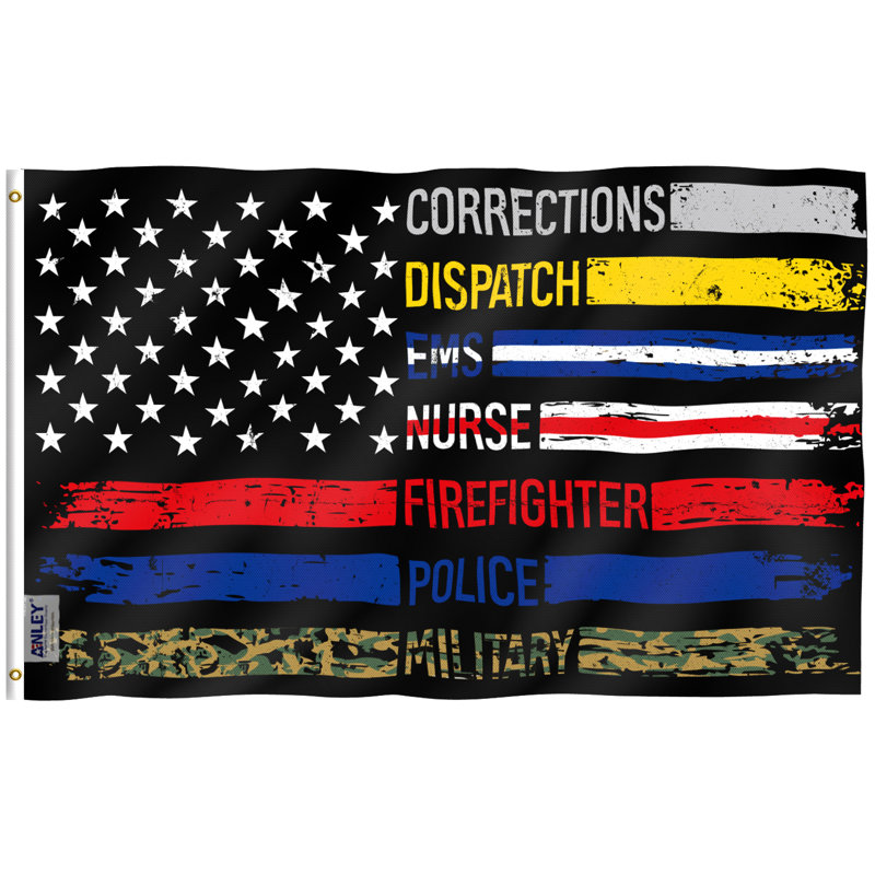 Multi Line American Flag Polyester 3 x 5 ft. House Flag