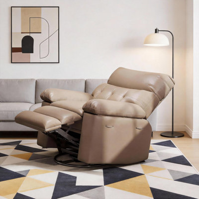 Fauteuil inclinable manuel très large l 26,77 po, avec accoudoirs rembourrés et support pour le dos