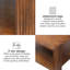 Table basse en bois massif avec rangement à 2 niveaux Herv 32 po