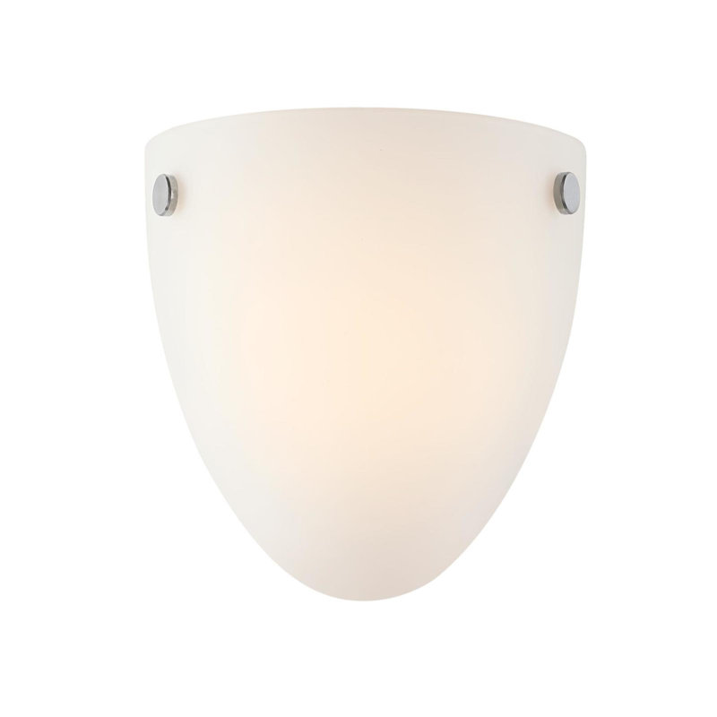 9 Watt LED Indoor Wall Sconce, Color Temperature Selection, Brushed Nickel Finish, Frosted Glass