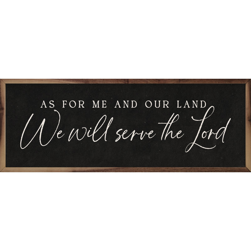 We We Serve The Lord - noir, H 8 po x l 24 po