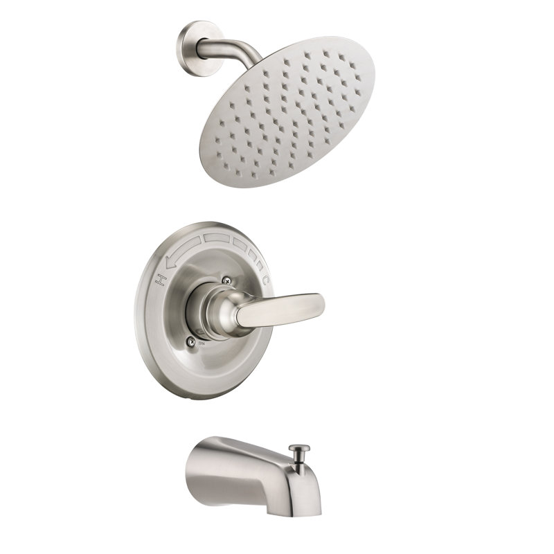 Ensemble de garniture de robinet de douche à pluie de remplacement 8 "pour ensemble Delta 13/14, ensemble de pomme de douche ronde à haute pression et poignée, système de robinet de douche