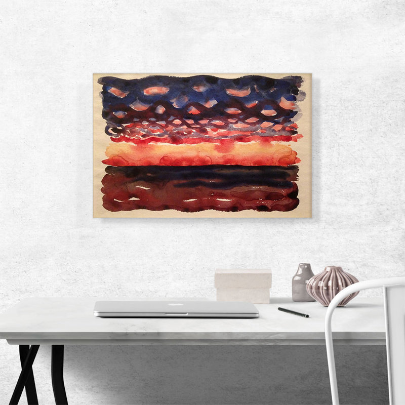 «Sunrise and Little Clouds No. II 1916» par Georgia O-Keeffe, reproduction d'art sur toile tendue