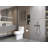 Compact Toilet 1.28 GPF Round Comfort Height Floor Mounted One-Piece Toilet