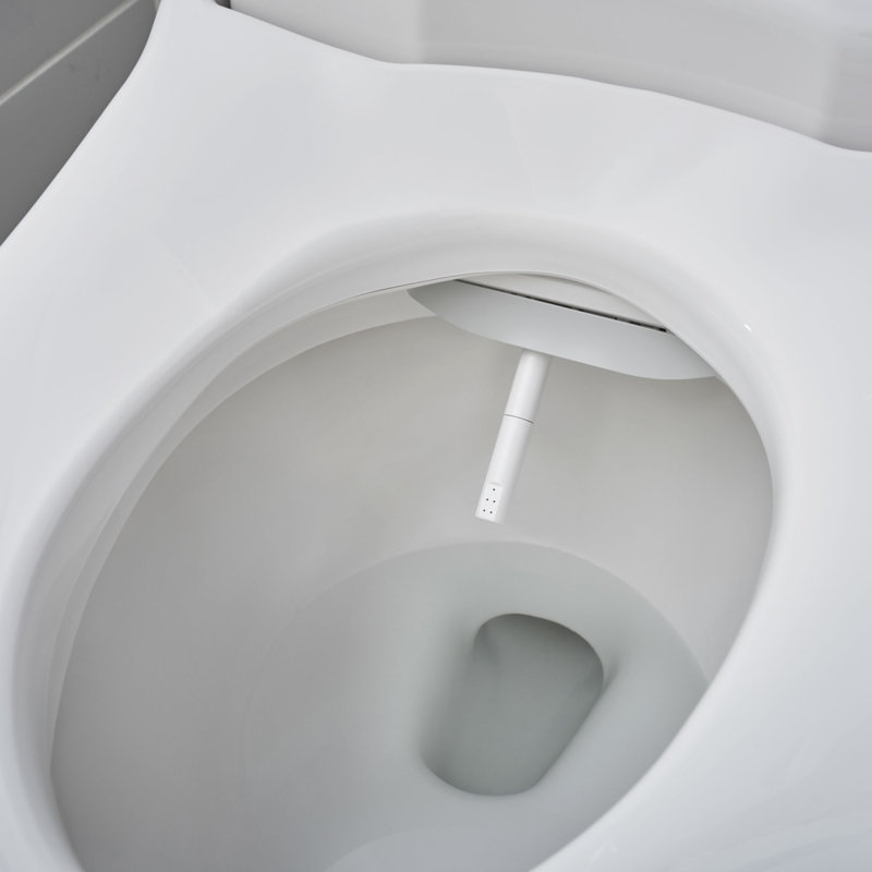 Advanced Clean White Elongated Bidet Toilet Seat with Remote Control