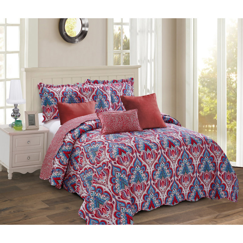 Fabiola Polyester Patchwork Bedspread, 240 x 260 cm