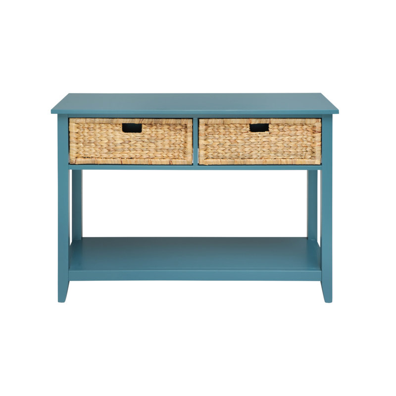 Console bleu sarcelle avec tablette inférieure, Sarcelle