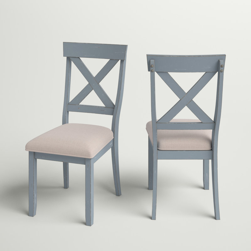 Fauteuil Daian, Bleu / beige