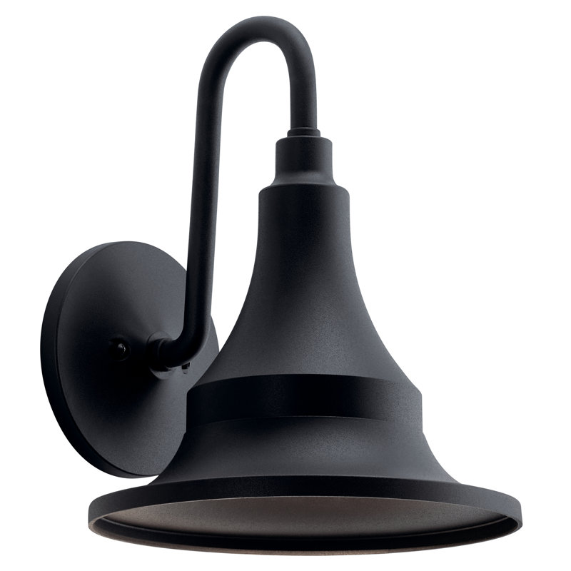Luminaire de grange d'extérieur noir Godina, H 15,25 po x l 12 po x P 12 po