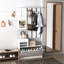 Armoire avec armoire à chaussures, étagère suspendue, miroir et rangement généreux
