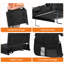 Siège de stade très large chauffé avec dossier et coussin, chaise pliante portable et légère pour le camping, la plage, les événements sportifs, noir-2140825803
