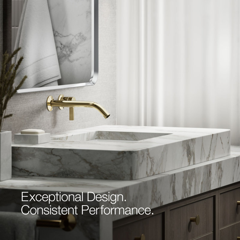 Components Wall-Mount Bathroom Sink Faucet Handle, Gold