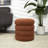 Kursh Polyester Shaped Boucle Geometric Copper Stool