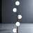 Modern Floor Lamp With 9 Frosted Glass Globes, Contemporary Tall Pole Design For Living Room & Bedroom, Warm 3000K LED Bulbs Included