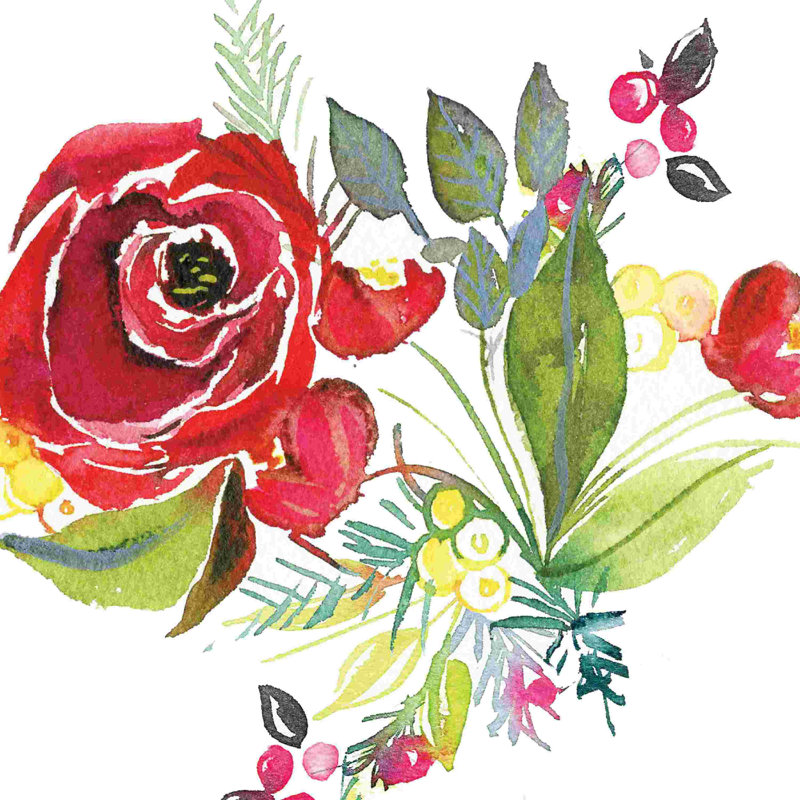 «Scarlett O Christmas V» par Kristy riz - peinture sur toile tendue, H 12 po x l 12 po, Non, Toile tendue