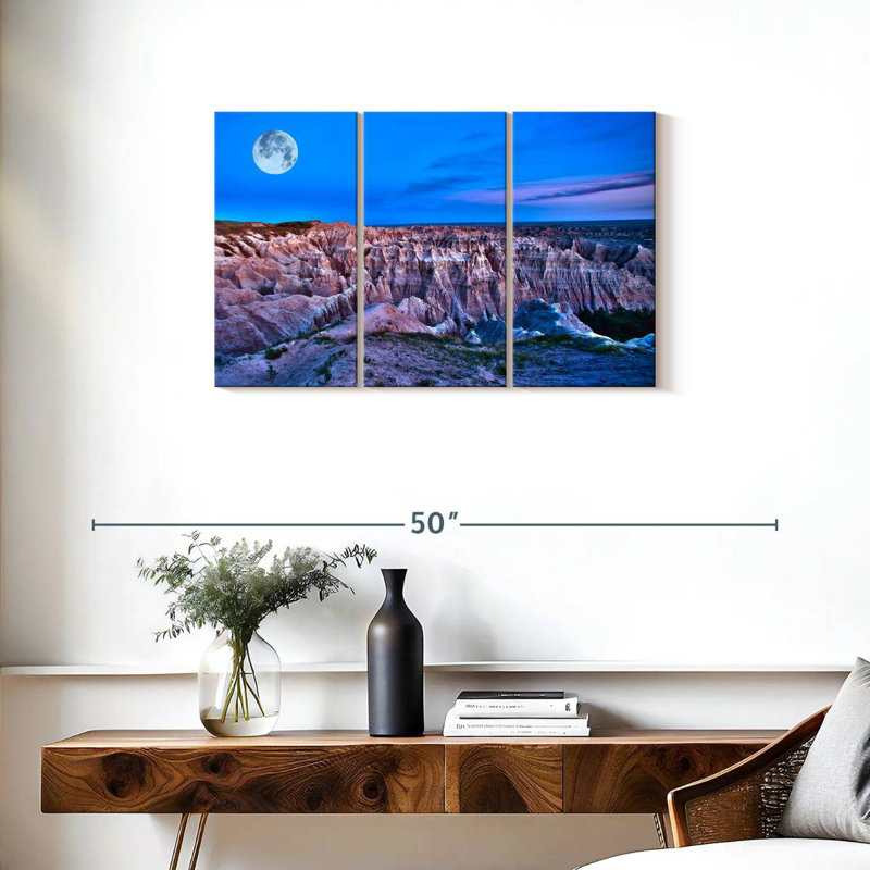 Alvord Badlands National Park Moon, 20" H x 33" W