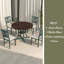 Table de salle à manger 5 pièces et 4 chaises en tissu avec pieds de table et tablette de rangement-1508779068-1508779067