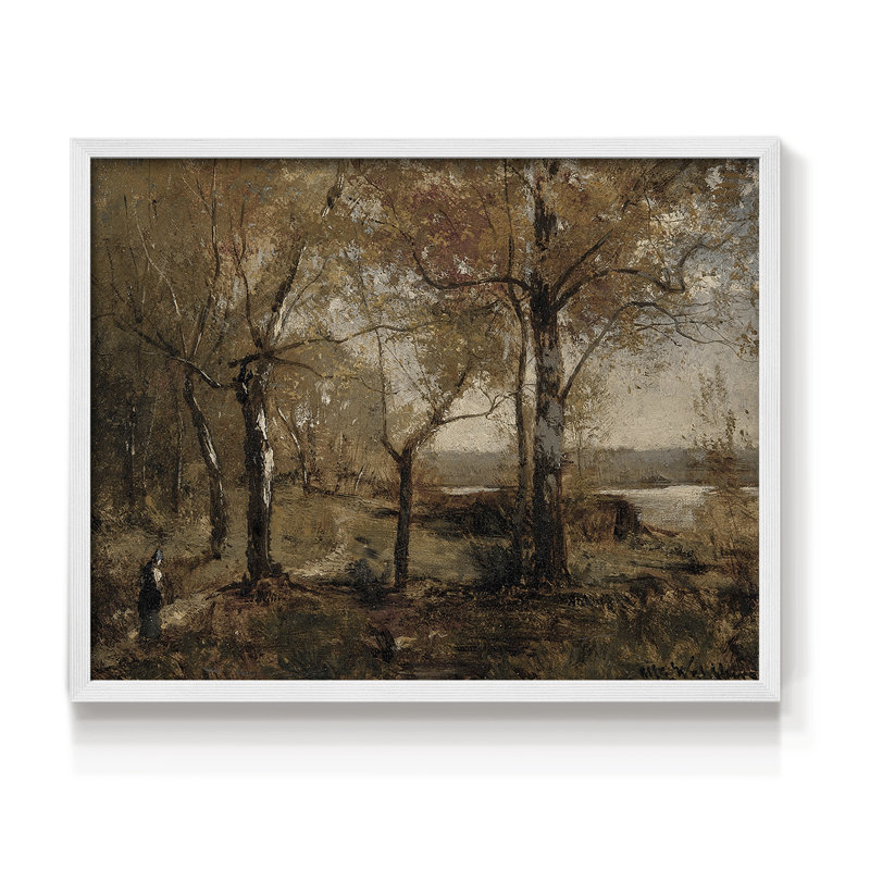 Paysages rétro-DLxxi-impression encadrée - réversible, H 11 po x l 14 po, Blanc