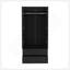 Armoire, garde-robe avec deux tiroirs, tringle, noir-2020440214