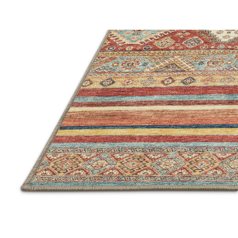 Tapis abstrait 100% lavable à la machine 2399, Rectangle 2 pi x 3 pi