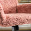 Chaise de bureau rose avec base en métal doré, construction robuste pour étudier la chaise de base, rose, large