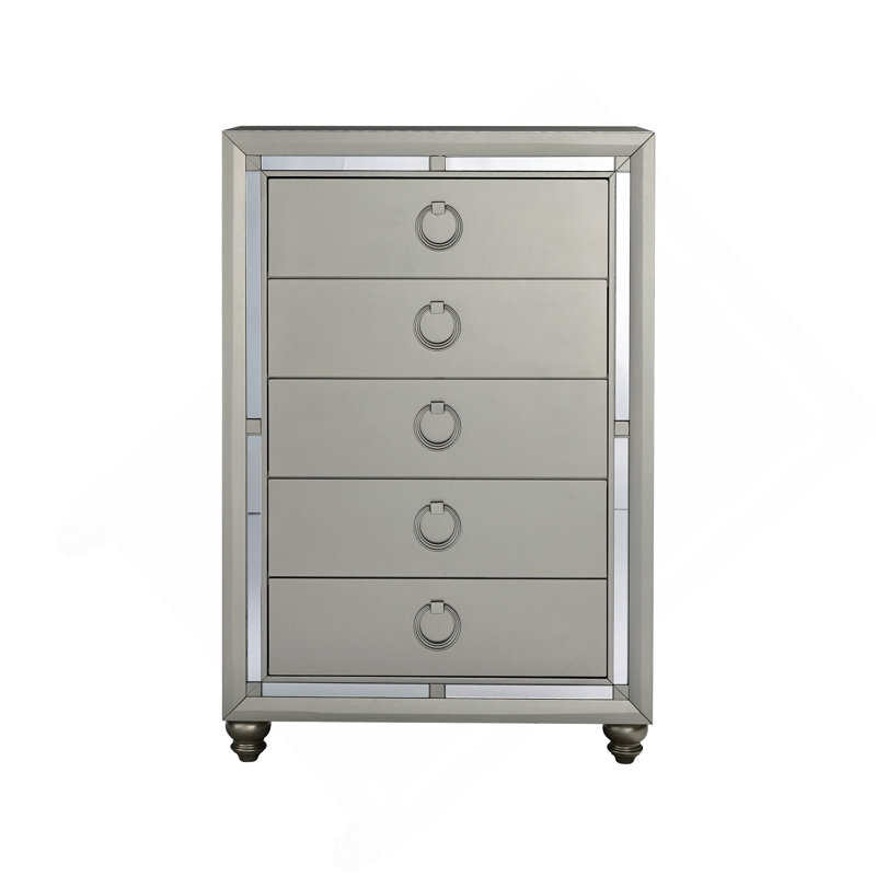 Commode argentée CHLOE GEMSTONE