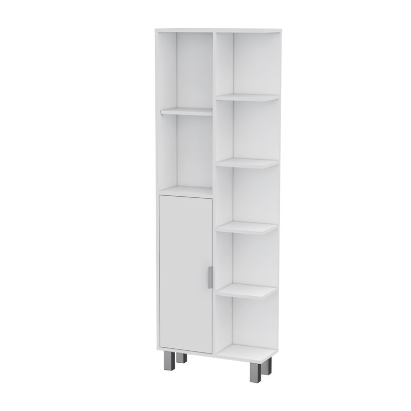 Armoire à linge blanche à 9 tablettes