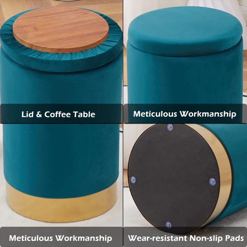 Accent Stool, Teal