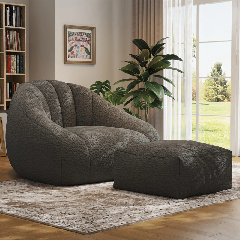 Fauteuil à billes Fireside Chair Recamier Tatami, Gris chenille