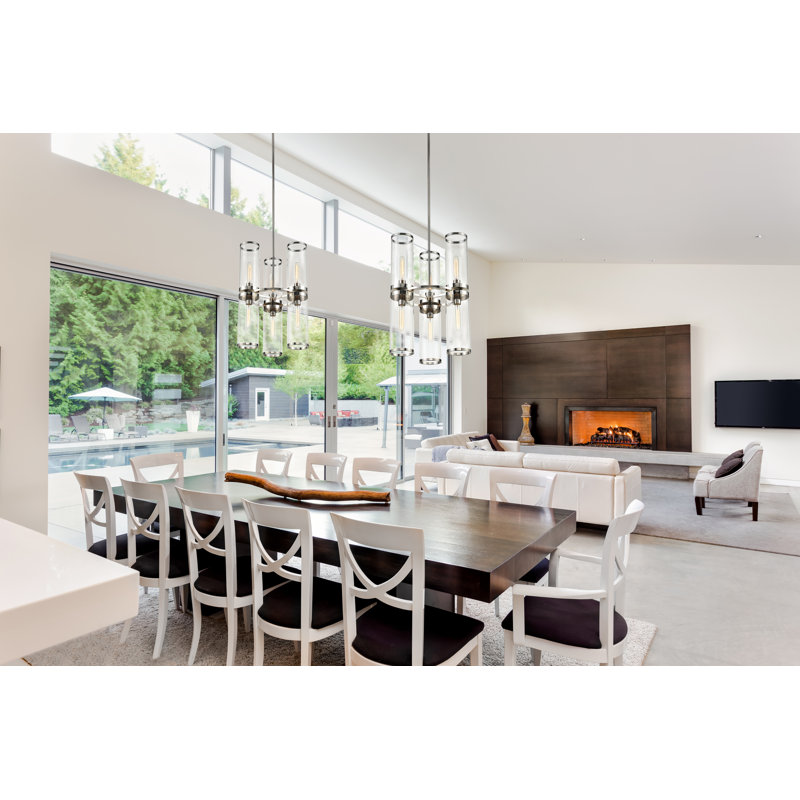 Revolve II 6 - Light Chandelier, Polished Nickel