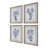 Shibori Coral Framed Prints, Set/4