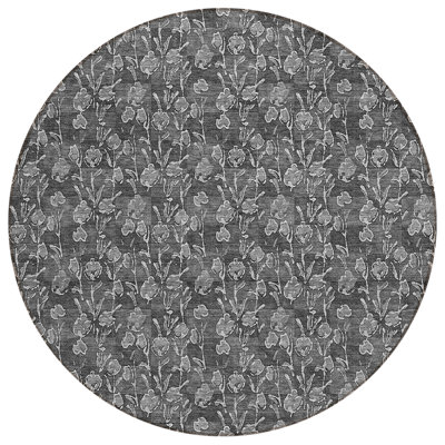 Dejae Washable Floral Indoor / Outdoor Rug