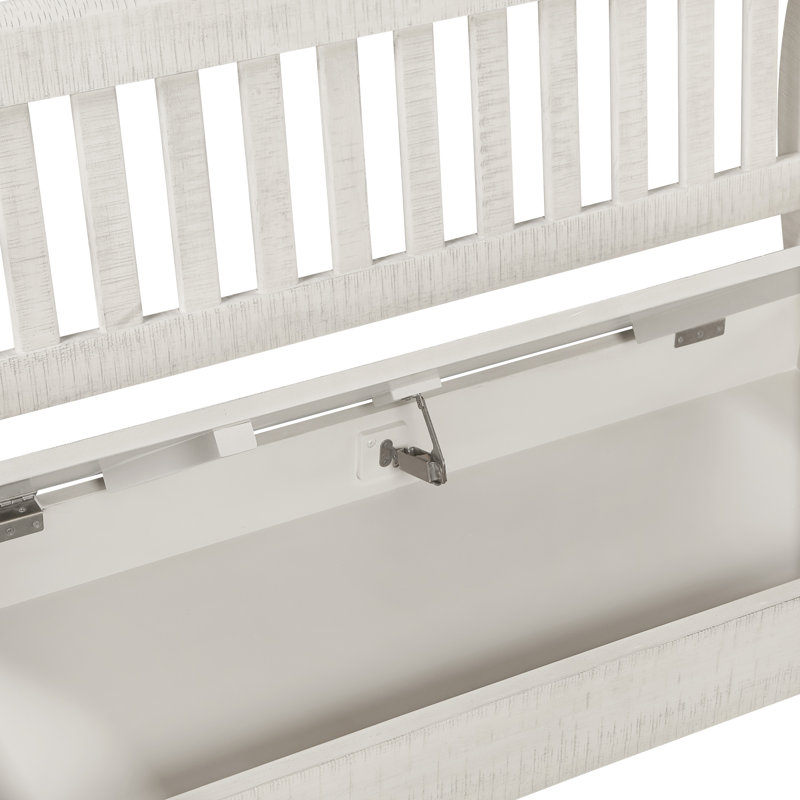 Banc de rangement Wakefield, Blanc patiné