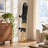 Solid Wood Base Freestanding Snowboard Floor Display Stand, Adjustable Vertical Single Snowboard Storage Rack 