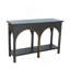 Console 47,2 x 15,7 x 31,9 po en bois noir avec accents dorés
