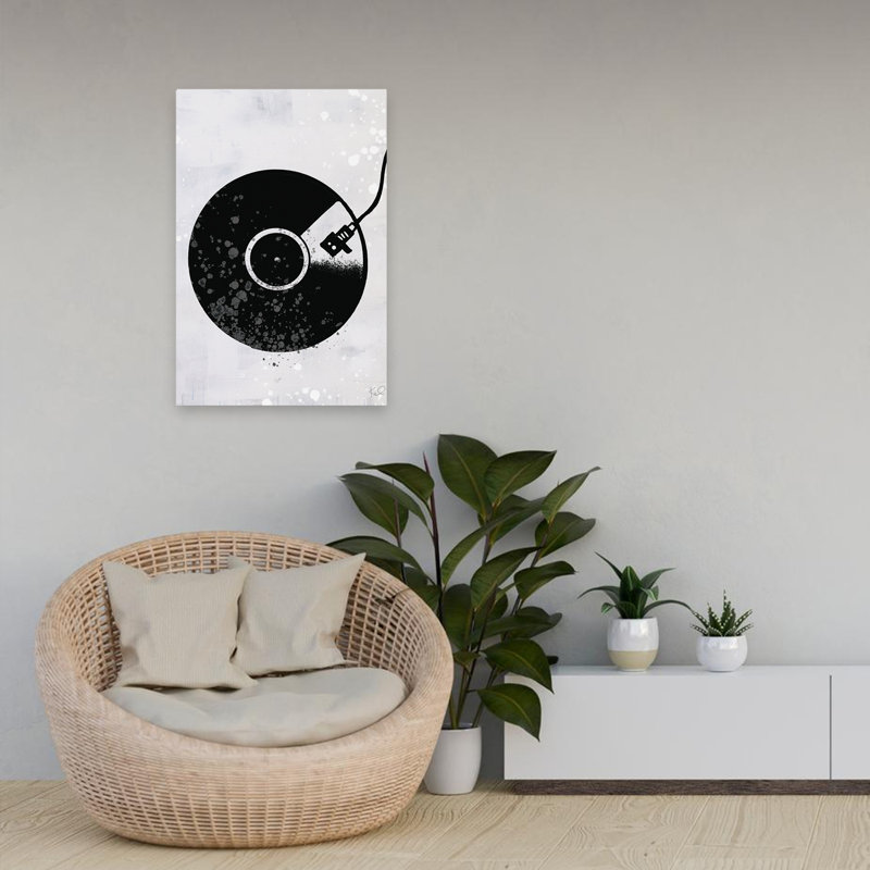 Turn It Up - Art noir et gris, H 24 po x l 16 po